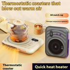 Mini Desk Heater + Mug Warmer 2-in-1