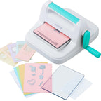 Manual Die Cutting & Embossing Machine, Scrapbooking Machine for Arts & Crafts, and Card Making, Full Kit Included, 6 Inch Opening Portable White Cut Machines