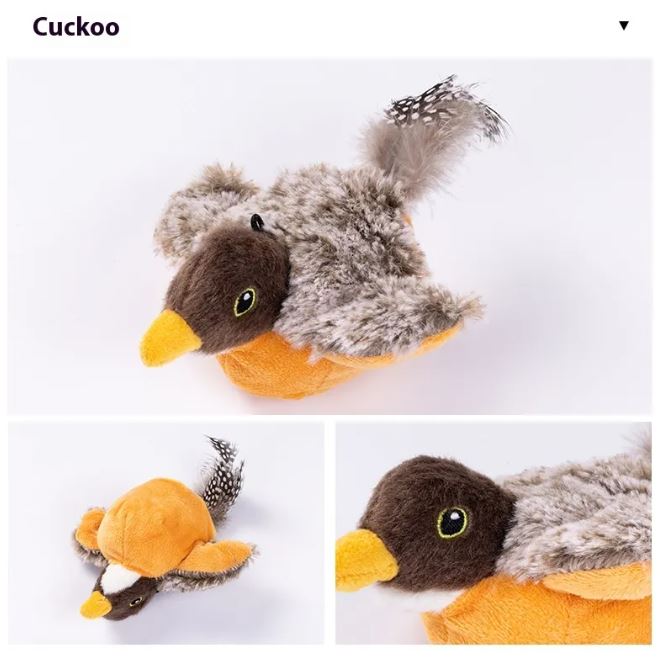 Flapping Bird Cat Toy - Rechargeable Interactive Bird