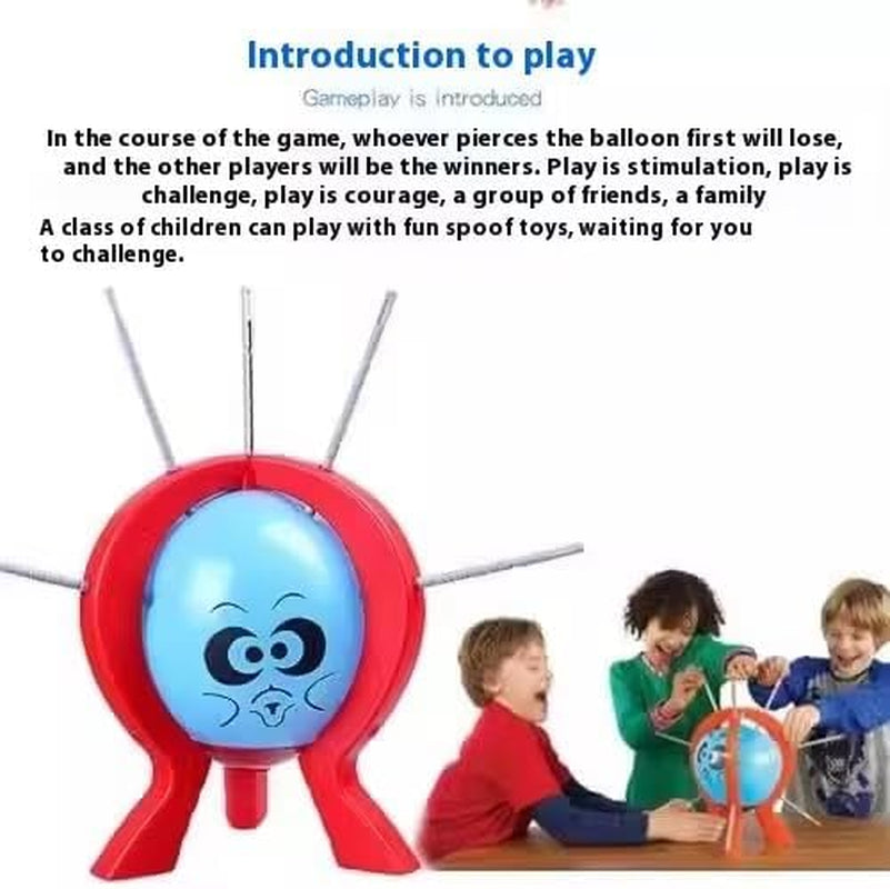 Balloon Blast Party Game Set Entertaining Family Tabletop Game Comes with 10 Balloons 9 Sticks Dice Stand Red Frame Party Supplies Party Supplies