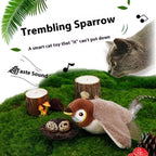 Flapping Bird Cat Toy - Rechargeable Interactive Bird