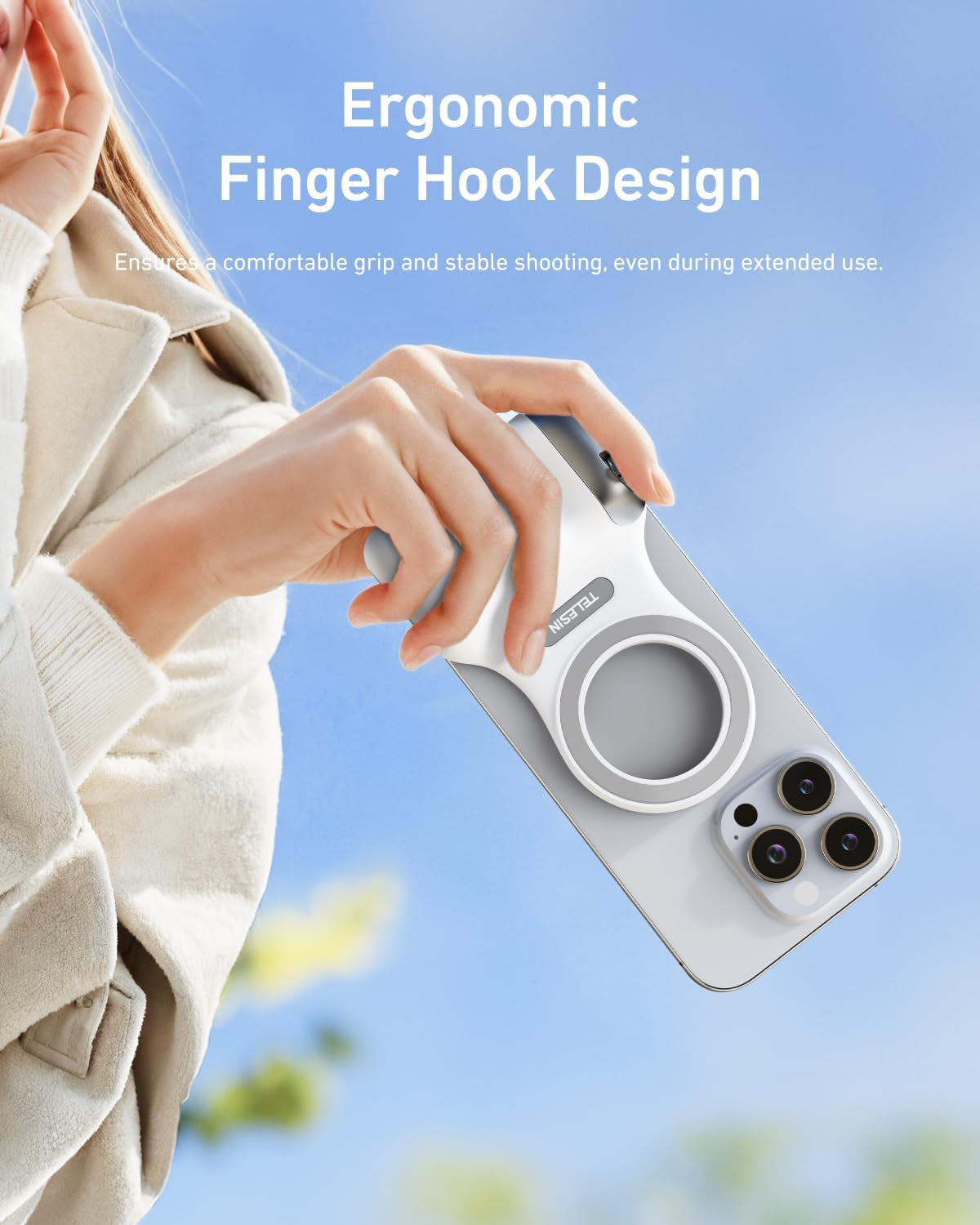 Magnetic Phone Camera Grip & C03 Magnetic Selfie Light Creator Kit