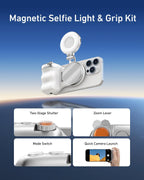Magnetic Phone Camera Grip & C03 Magnetic Selfie Light Creator Kit