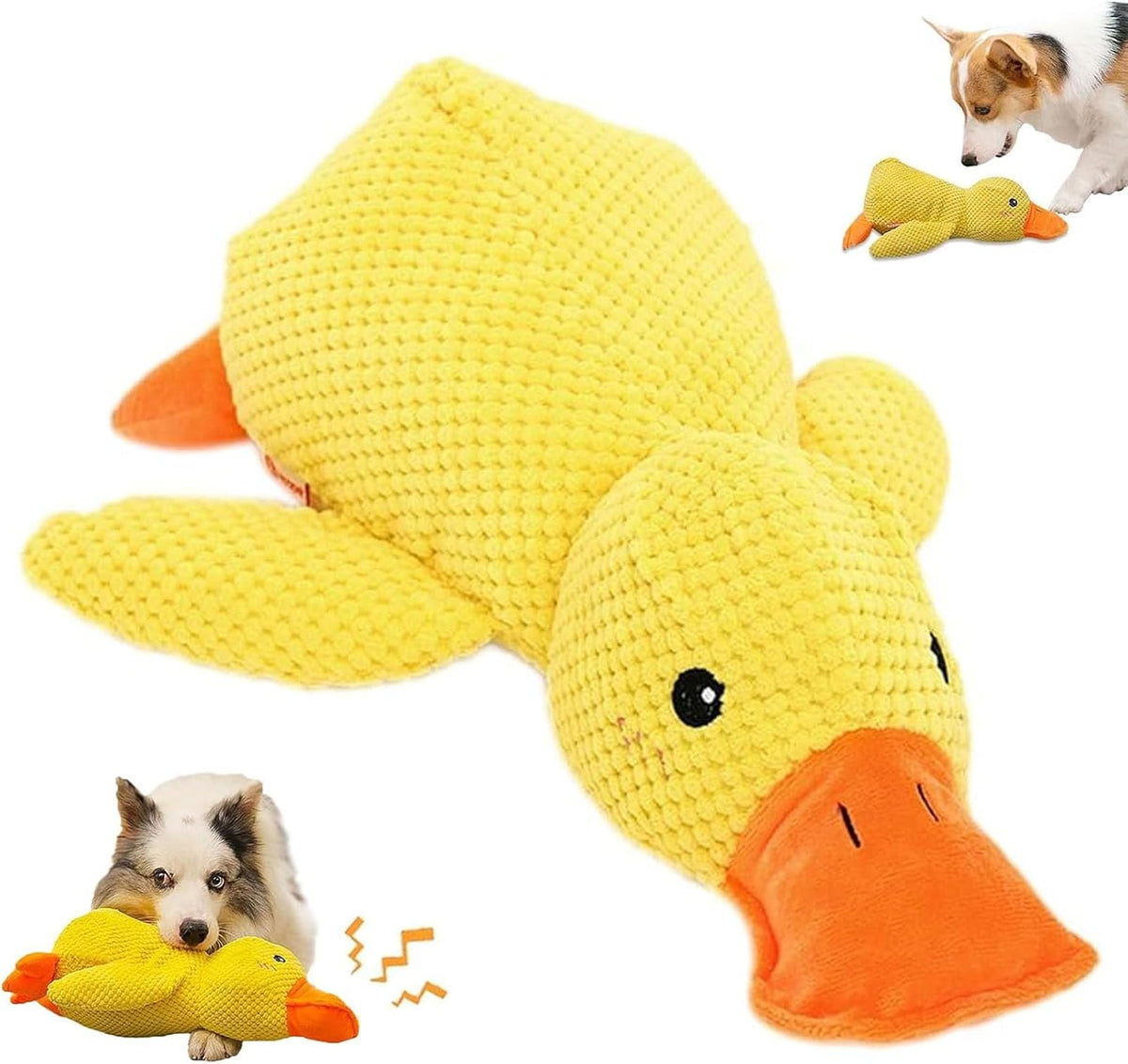Mellow Duck Calming Dog Toy - Quacking Heartbeat Plush for Anxious Pups