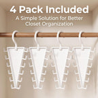 4-Pack V-Shaped Space-Saving Hangers