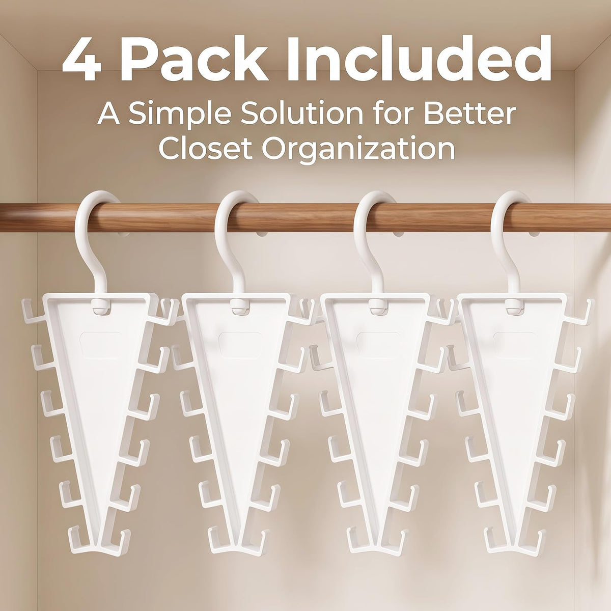 4-Pack V-Shaped Space-Saving Hangers