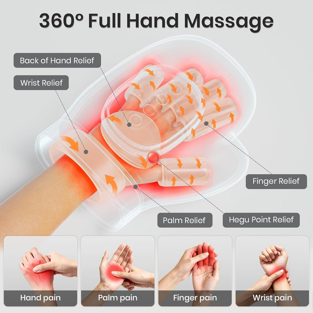 Cordless Hand Massager with Heat &amp; Compression