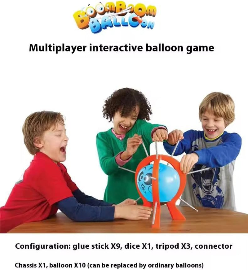 Balloon Blast Party Game Set Entertaining Family Tabletop Game Comes with 10 Balloons 9 Sticks Dice Stand Red Frame Party Supplies Party Supplies