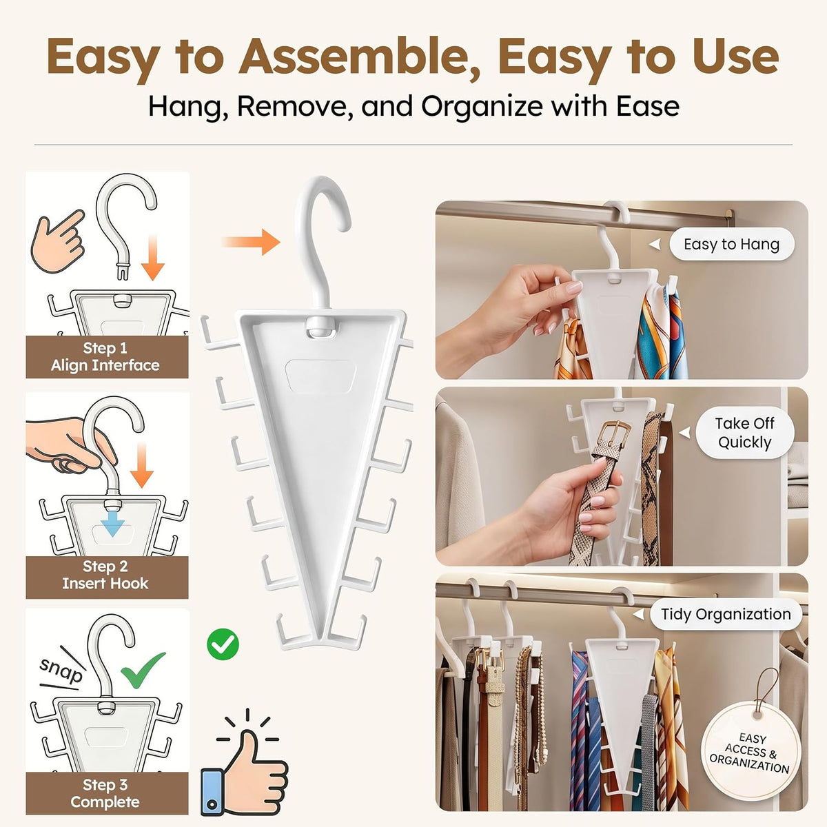 4-Pack V-Shaped Space-Saving Hangers