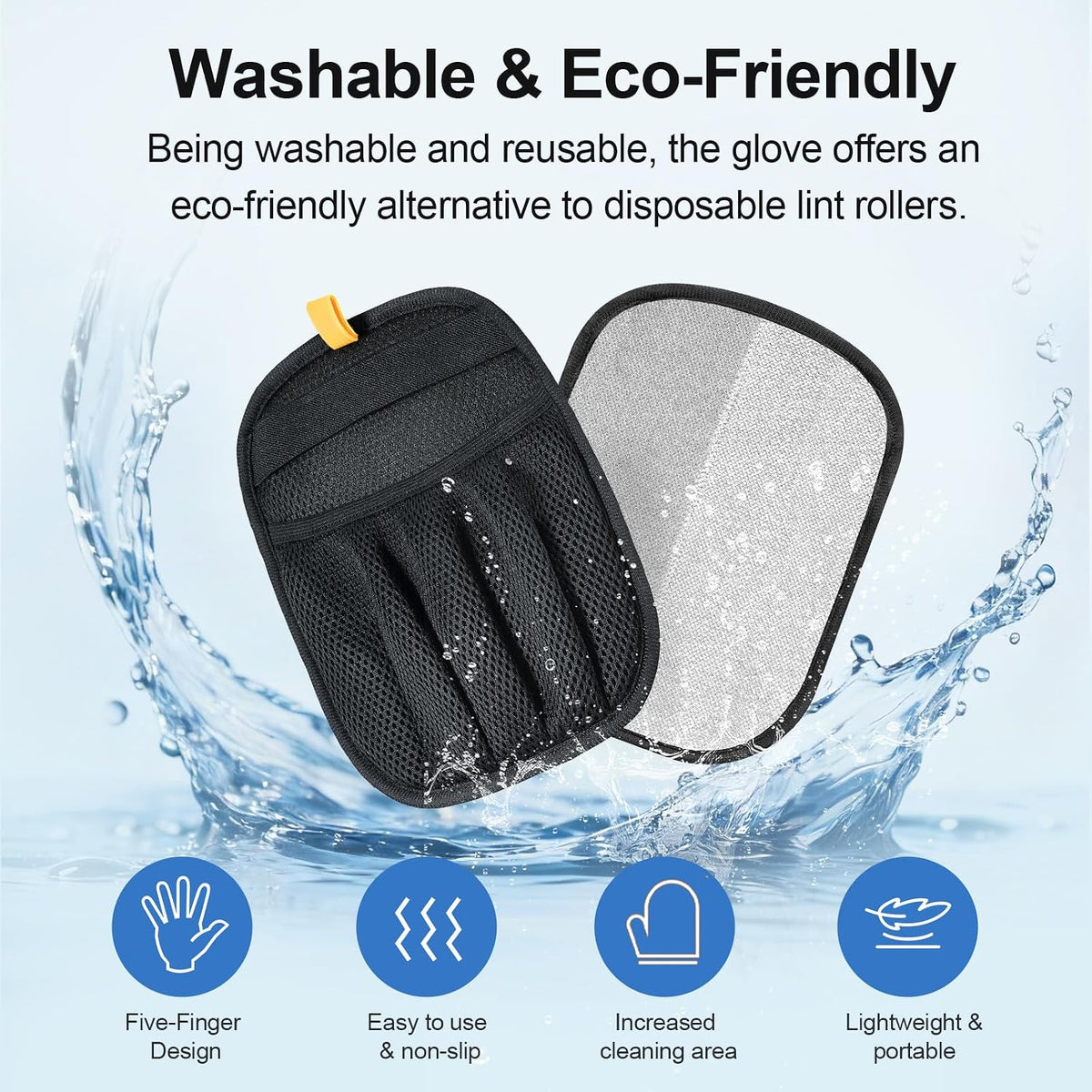 Pet Hair Removal Glove Cat & Dog, Electrostatic Reusable Hair Remover Tool