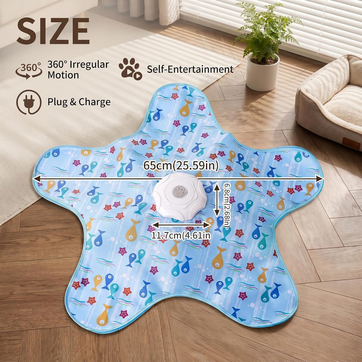 Huntingfun Dog Pro, Automatic Dog Toy, Interactive Motorized Hunting Blanket, Electronic Rotating Wand Cover, Pet Exercise Game for Boredom Relief, Teaser Spinner, Puppy Kitten Catching Toy