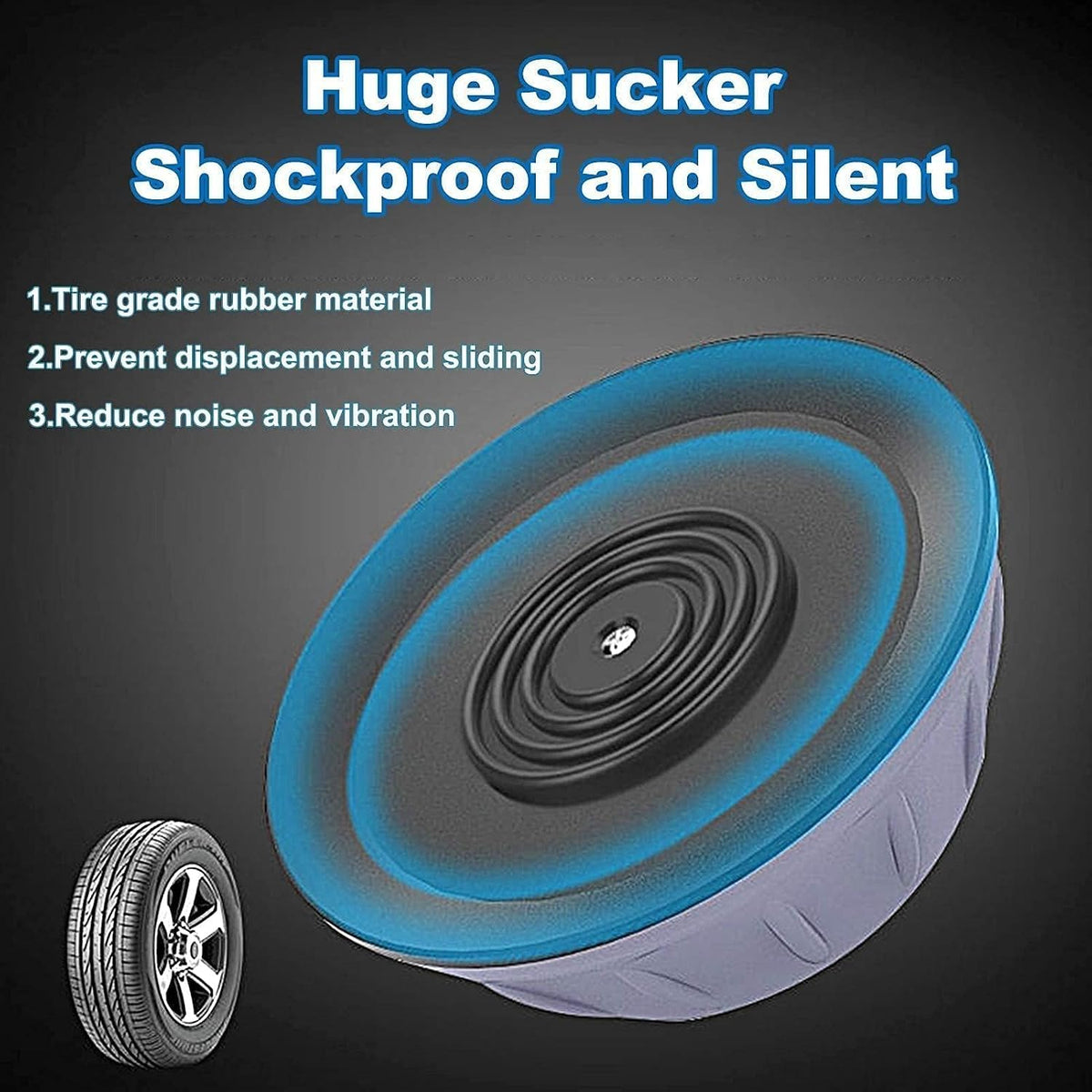4Pcs anti Vibration Pads for Washing Machine and Dryer Shock and Noise Cancelling Washing Machine Support Prevent Moving Shaking Walking Universal Size
