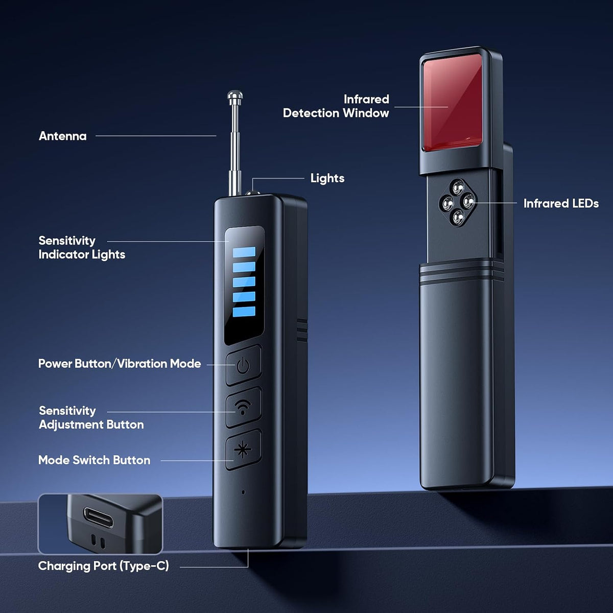 Hidden Camera Detector, 4 Modes Privacy Protection Detector