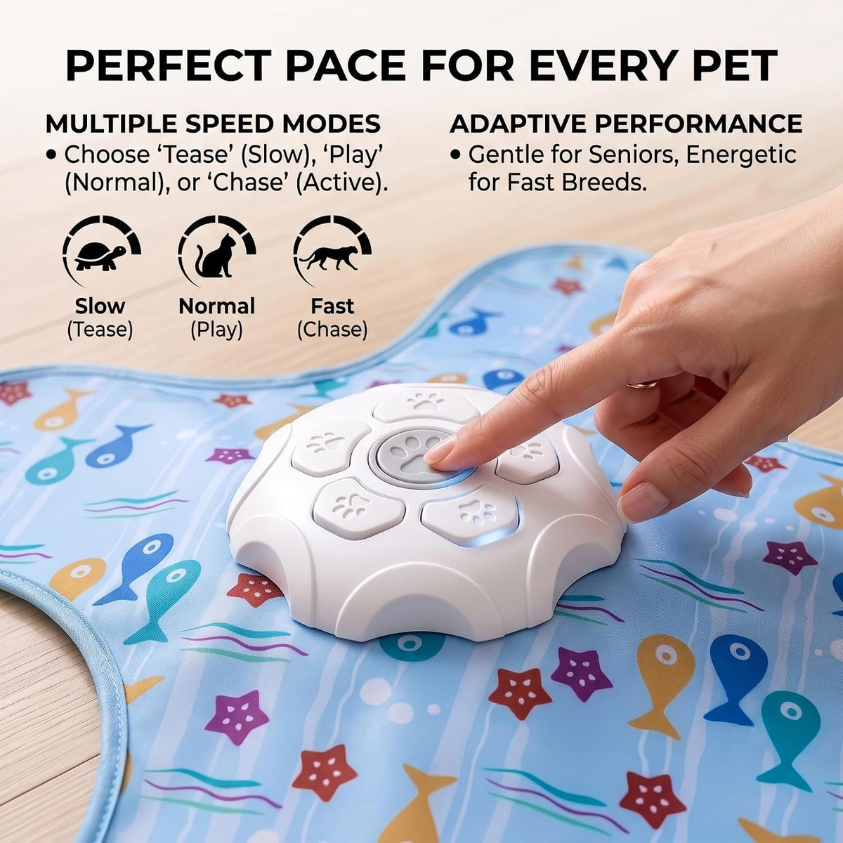 Huntingfun Dog Pro, Automatic Dog Toy, Interactive Motorized Hunting Blanket, Electronic Rotating Wand Cover, Pet Exercise Game for Boredom Relief, Teaser Spinner, Puppy Kitten Catching Toy