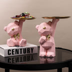 Nordic Bear Key Storage Tray for Home Entry Decor