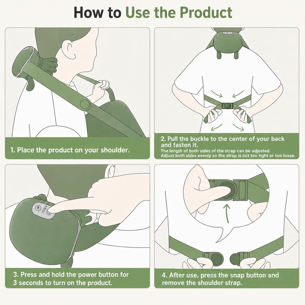 Neck Massager with Hands and Fingers-4D Real Hand Massager for Neck, Simulated Human Hand Neck Massage, Deep Tissue Kneading Shoulder Massager with Adjustable Strap, Brushless Motor