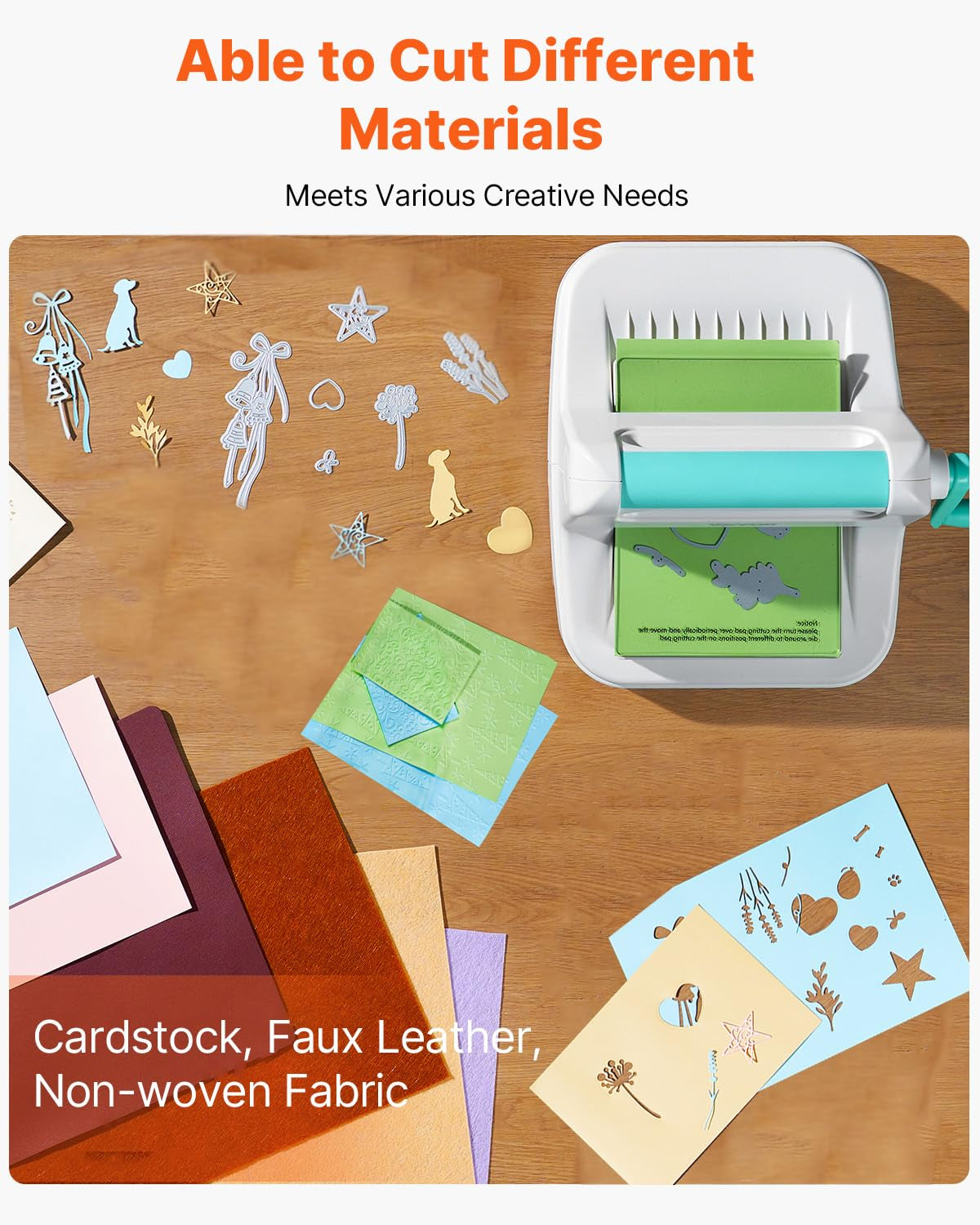 Manual Die Cutting & Embossing Machine, Scrapbooking Machine for Arts & Crafts, and Card Making, Full Kit Included, 6 Inch Opening Portable White Cut Machines