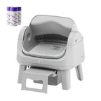 Petpivot Autoscooper 12 Lite Open-Top Automatic Self-Cleaning Cat Litter Box, Easy-Entry Front Step, Triple Safety Protection, No App Required,Back to School