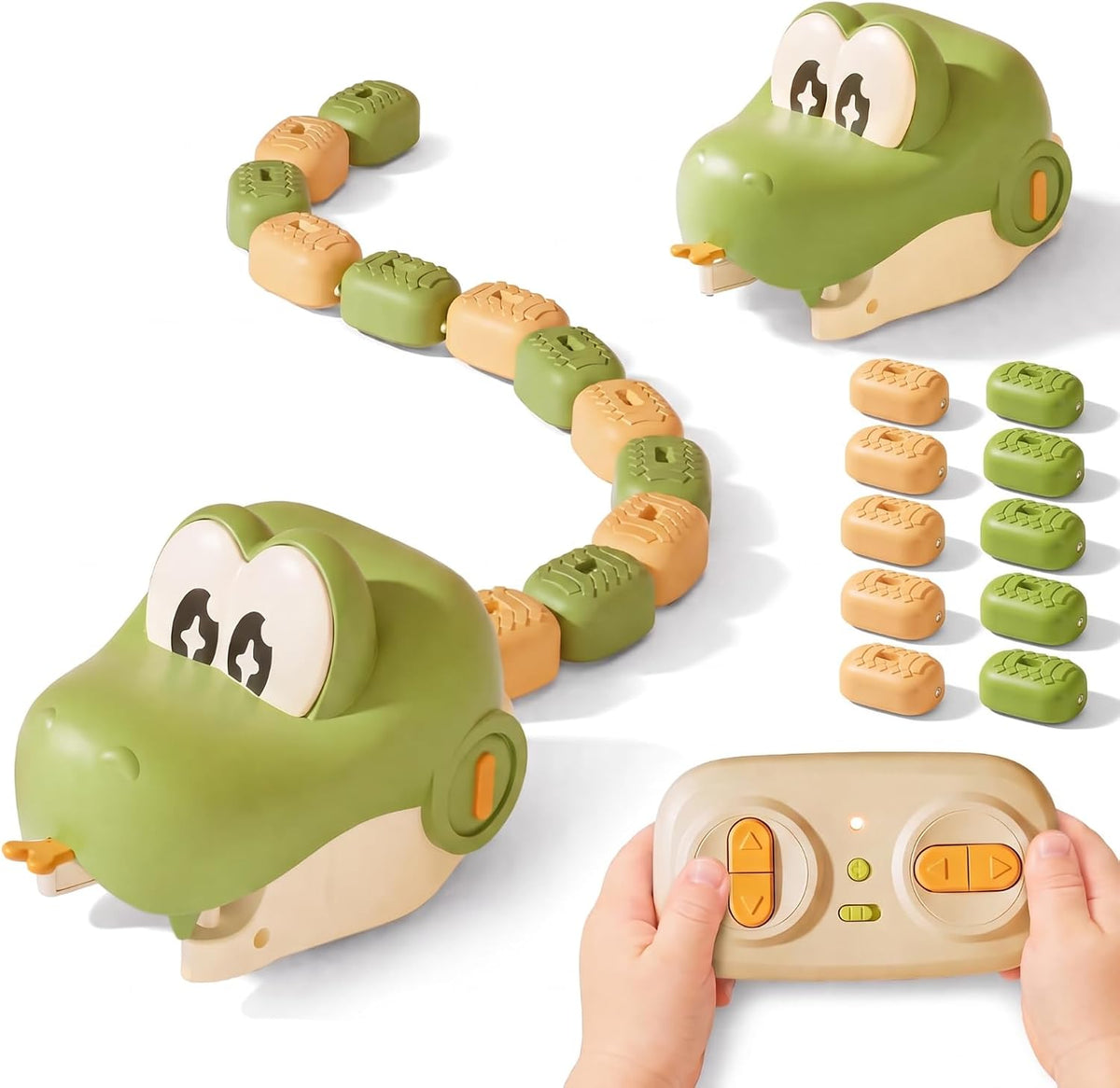 Snake Game, Remote Control Magnetic Snake Game Toy Eating Itself for Kids