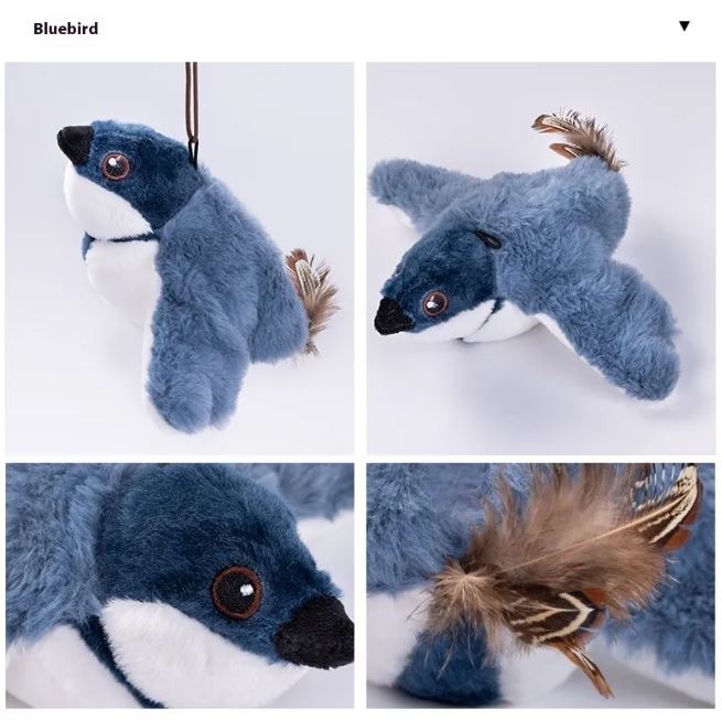 Flapping Bird Cat Toy - Rechargeable Interactive Bird