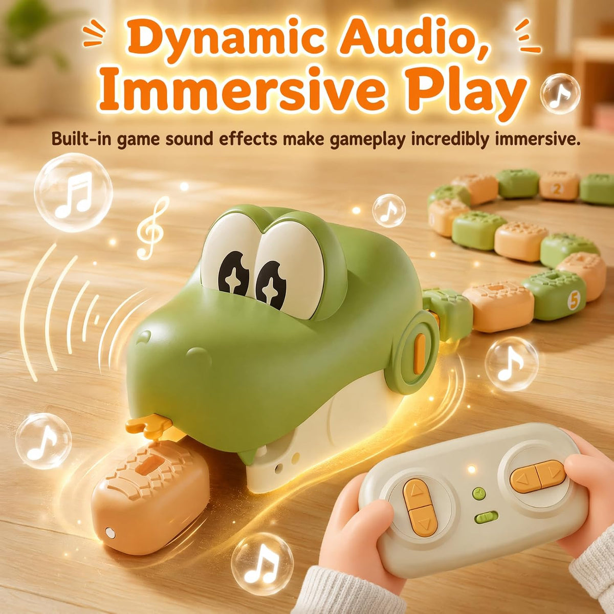 Snake Game, Remote Control Magnetic Snake Game Toy Eating Itself for Kids