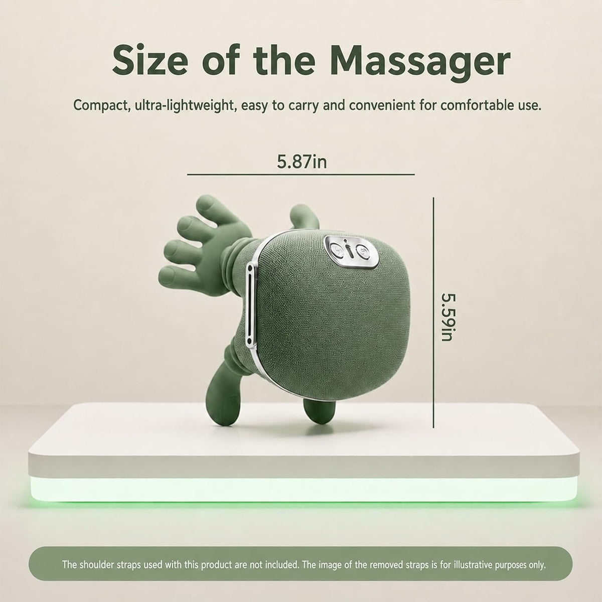 Neck Massager with Hands and Fingers-4D Real Hand Massager for Neck, Simulated Human Hand Neck Massage, Deep Tissue Kneading Shoulder Massager with Adjustable Strap, Brushless Motor