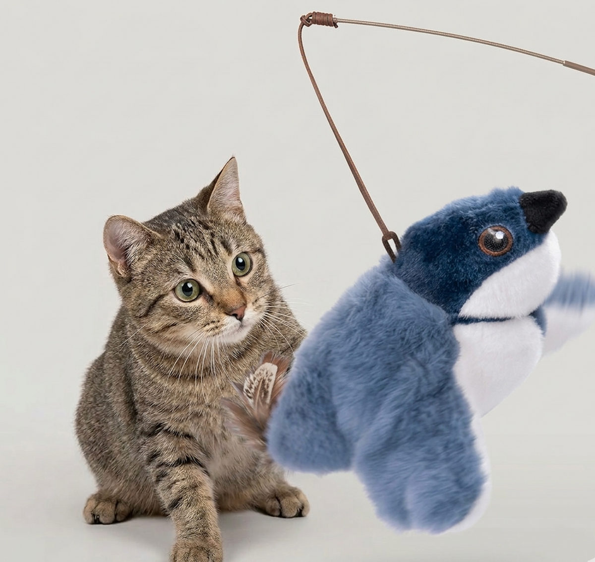 Flapping Bird Cat Toy - Rechargeable Interactive Bird