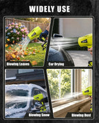Turbo Cordless Leaf Blower: 150 MPH 600 CFM Turbo Jet, Lightweight 1.45 Lb Battery Powered Handheld Blower for Yard Leaves, Driveway Sand, Car Drying with 21V 4.0Ah Battery & Ergonomic Handle